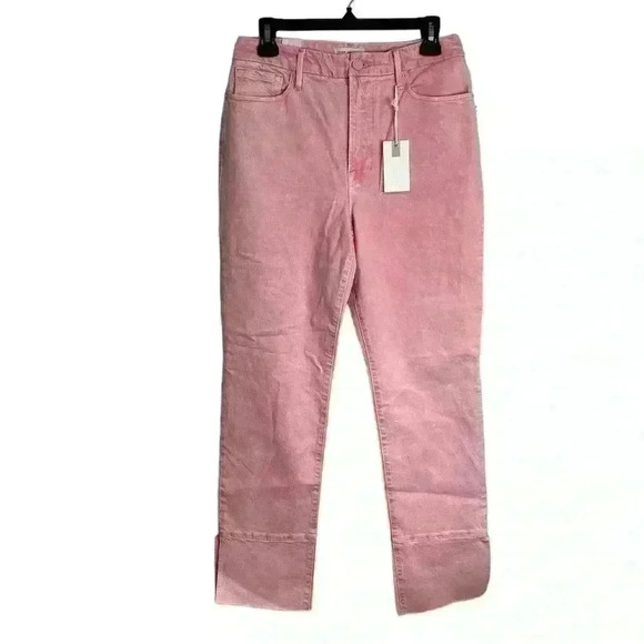 Good American Good Boy Straight Jeans In MineralRoseQuar Pink Size 6/28 - Picture 2 of 13